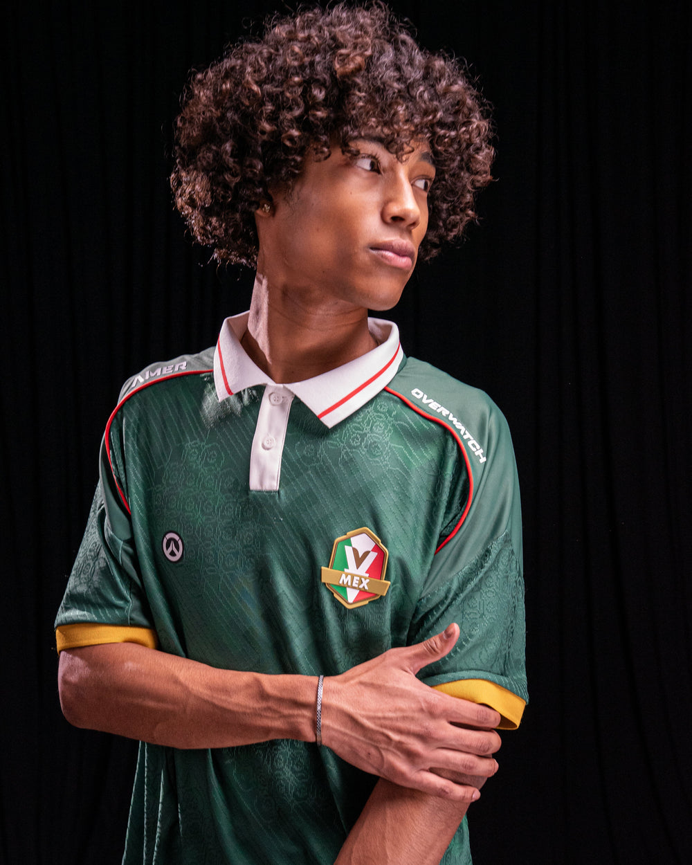 Man in Mexico jersey posing